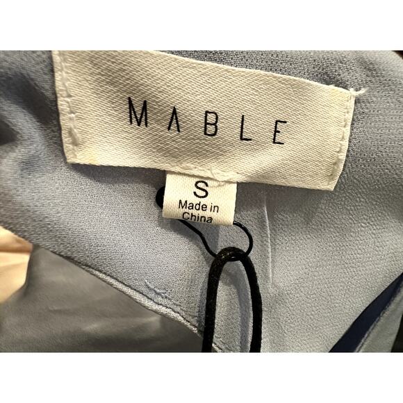 Mable – Juno Tied Detail Top and Shorts Set – Blue – S - Picture 9 of 12